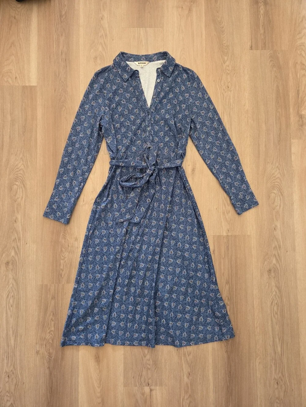 Boden Wmns Laura Jersey Midi Dress 12 Cottagecore Capsule Minimal Vacation - Picture 2 of 10